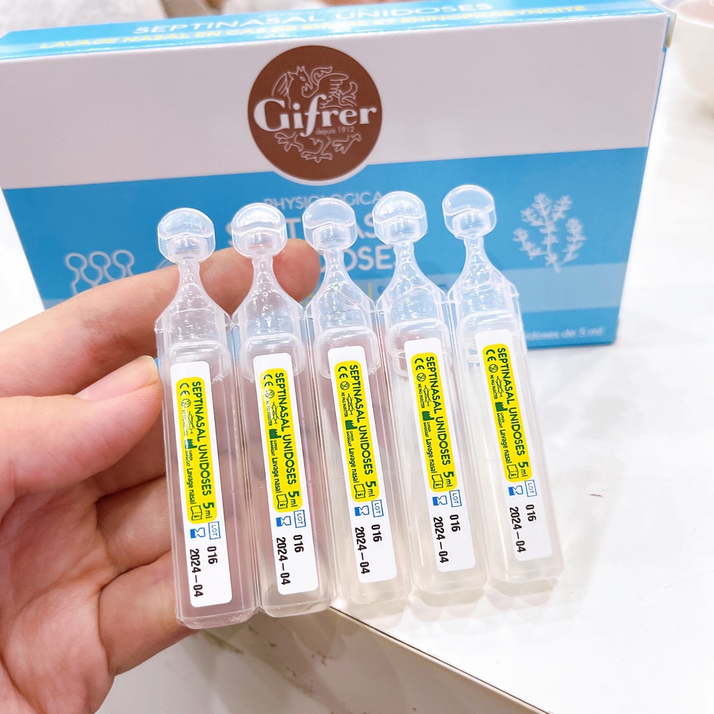 Nước Muối Sinh Lý Vàng Gifrer Pháp Giảm Chảy Mũi Cho Bé Từ Sơ Sinh lọ 5ML