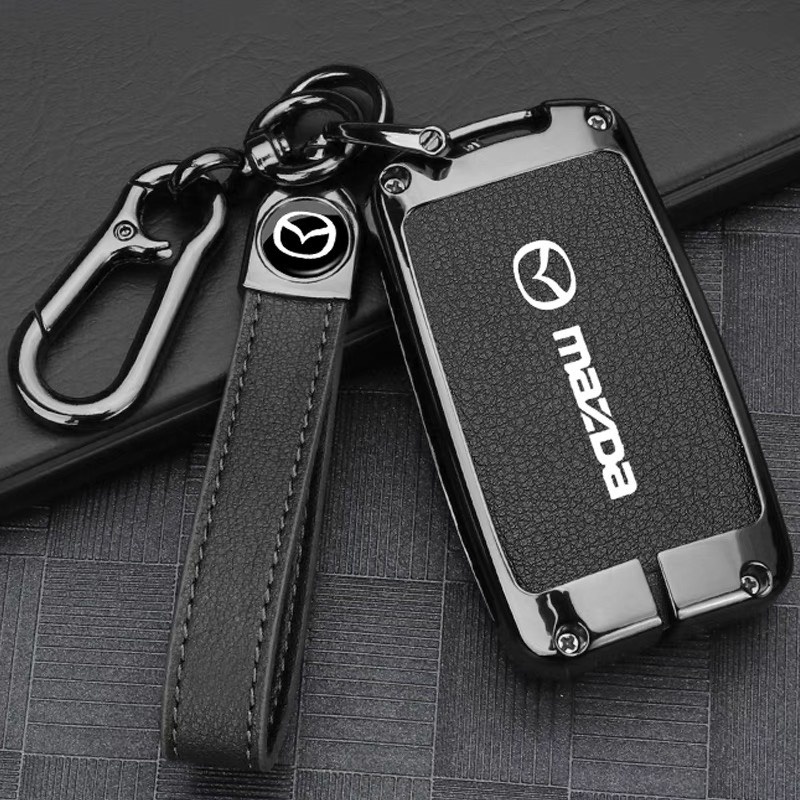 Ốp Khóa Mazda 3 All New, CX-8, CX-30 2020-2022 Hợp Kim Và Da Cao Cấp