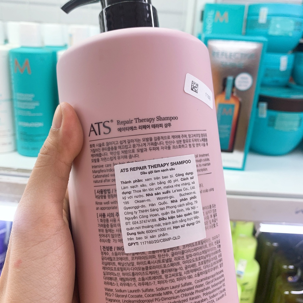 Dầu gội và mặt nạ ATS Repair Therapy Mask – 1000ml, cân bằng và loại bỏ kiềm dư thừa