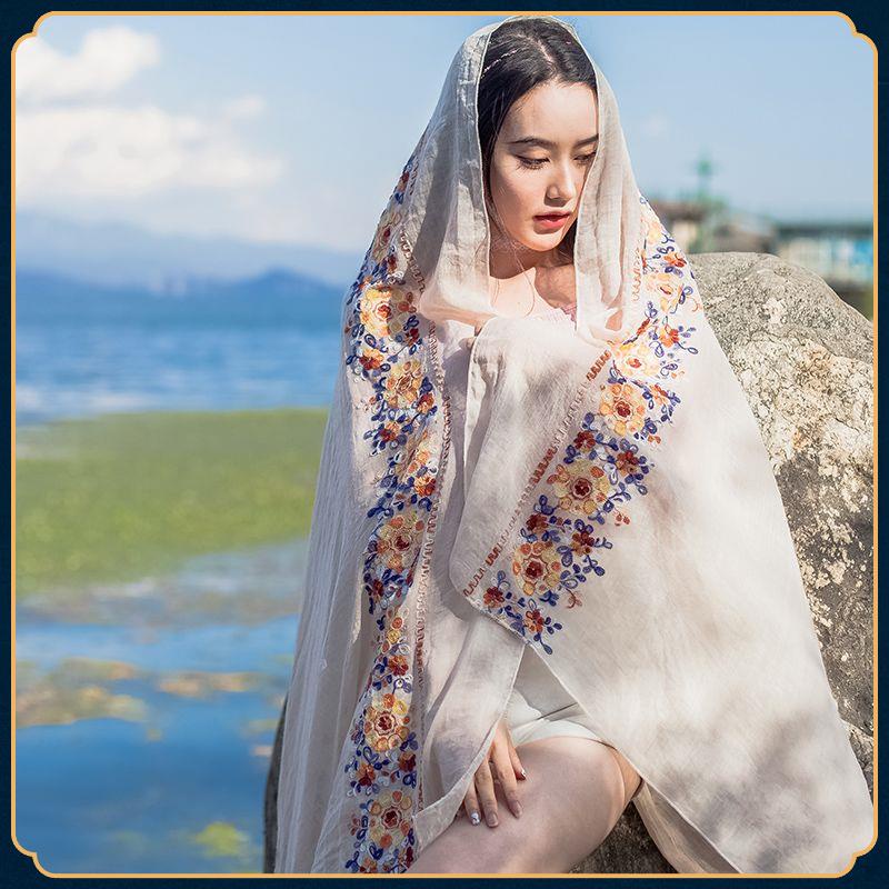 [ khăn choàng] Khăn Choàng Đi Biển Chống Nắng Phong Cách Dân Tộc