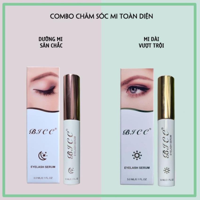 Dưỡng Mi Dài BJCC Combo Ngày & Đêm Serum Dưỡng Dài Mi Eyelash Kích Thích Mi Con Mọc Dày Khỏe Đen Cong Tự Nhiên