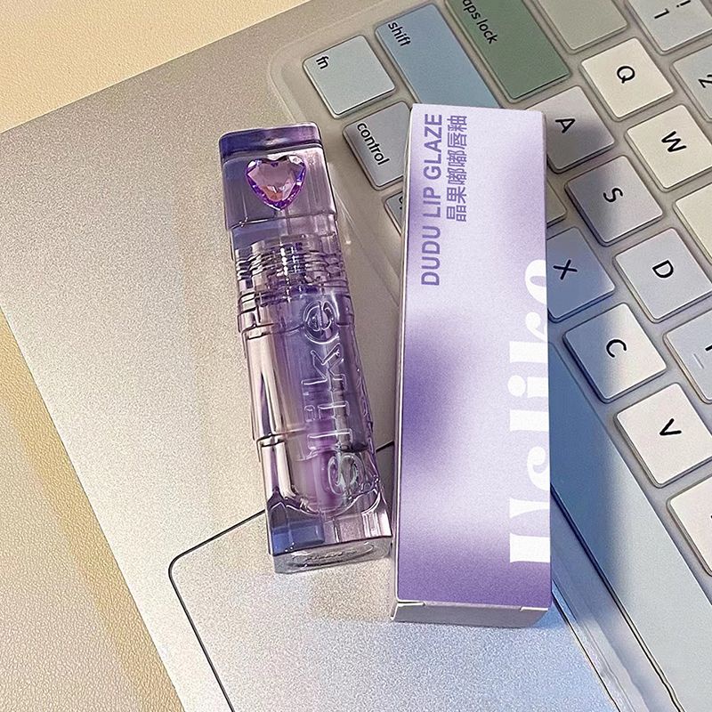 Son Bóng Trong Suốt Và Màu Tím Mơ Mộng ~ Son Môi Nước Không Phai Màu Và Dưỡng Ẩm Môi Cho Nữ