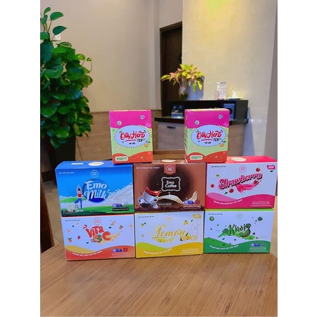 Nước EmoSlim giảm cân nhanh cấp tốc chính hãng trong 7 ngày, Trà giảm cân cấp tốc có gói lẻ vị trái cây và cà phê