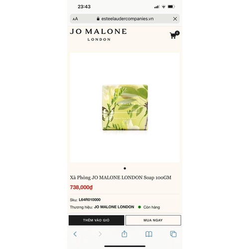 Xà bông hương nước hoa JO MALONE  B1-002