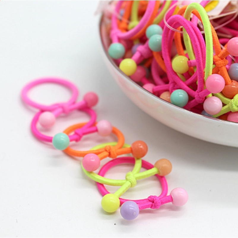 Dây Buộc Tóc Co Giãn Hình Quả Cherry Hoạt Hình Dễ Thương Cho Bé Gái