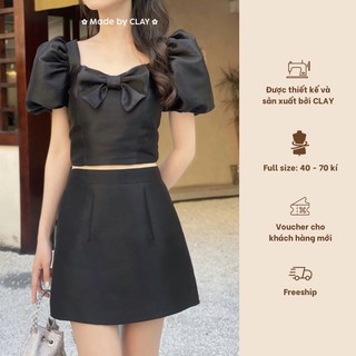 Nina Skirt - Chân váy chữ A chất Tafta cạp cao kèm lót quần