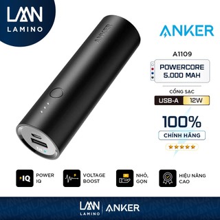 Pin sạc dự phòng anker powercore 5000mah siêu nhỏ gọn, công suất 12w- a1109