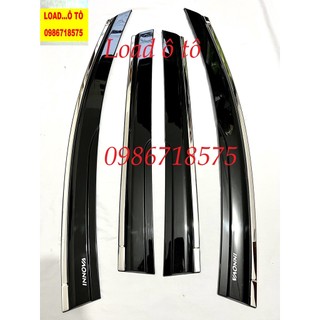 VÈ CHE MƯA Xe Toyota INNOVA 2023-2006 Đủ Các Đời CHỈ Inox Cao Cấp Mẫu Đen Có Viền Chỉ Inox