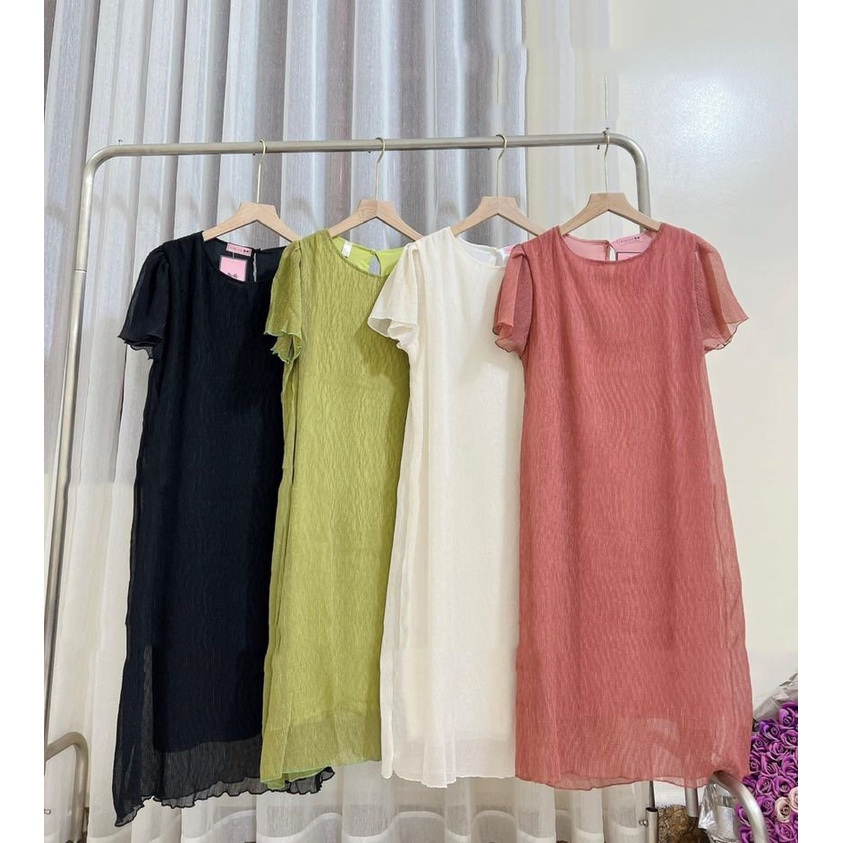 Váy Bầu Đầm Bầu Xếp Ly  Voan Lụa 2 Lớp Mặc Đi Dự Tiệc Đi Làm Công Sở Đi Chơi Mùa Hè Thu MB558 ChiUn Store