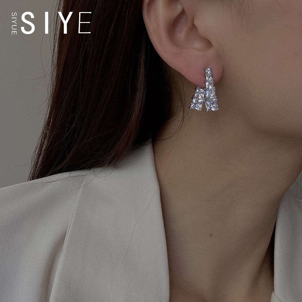 Bông Tai Đính Đá Zircon Thời Trang Dành Cho Nữ