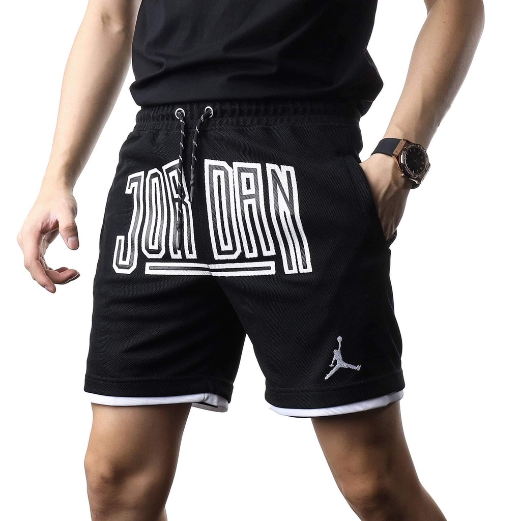 Quần đùi nam Air Jordan chất liệu nỉ cao cấp logo in tinh xảo B70