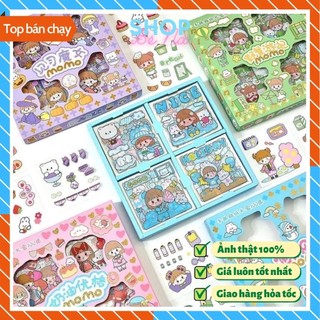 Sticker cute trang trí sổ 100 Miếng Dán Họa Tiết Hoạt Hình dán laptop, dán mũ bảo hiểm, bình nước...