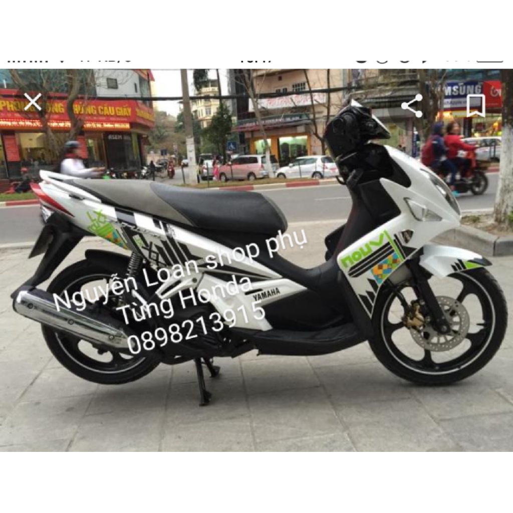 YAMAHA - DÀN ÁO CHO XE NOUVO LX MÀU TRẮNG. FULL NHỰA MÀU VÀ NHỰA NHÁM LUÔN TEM, CÓ ĐỦ MÀU - VJC SÀI GÒN