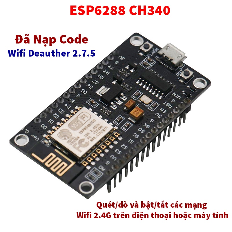 [Đã Nạp Code] Kít RF thu phát wifi ESP8266 NodeMCU Lua V3 CH340