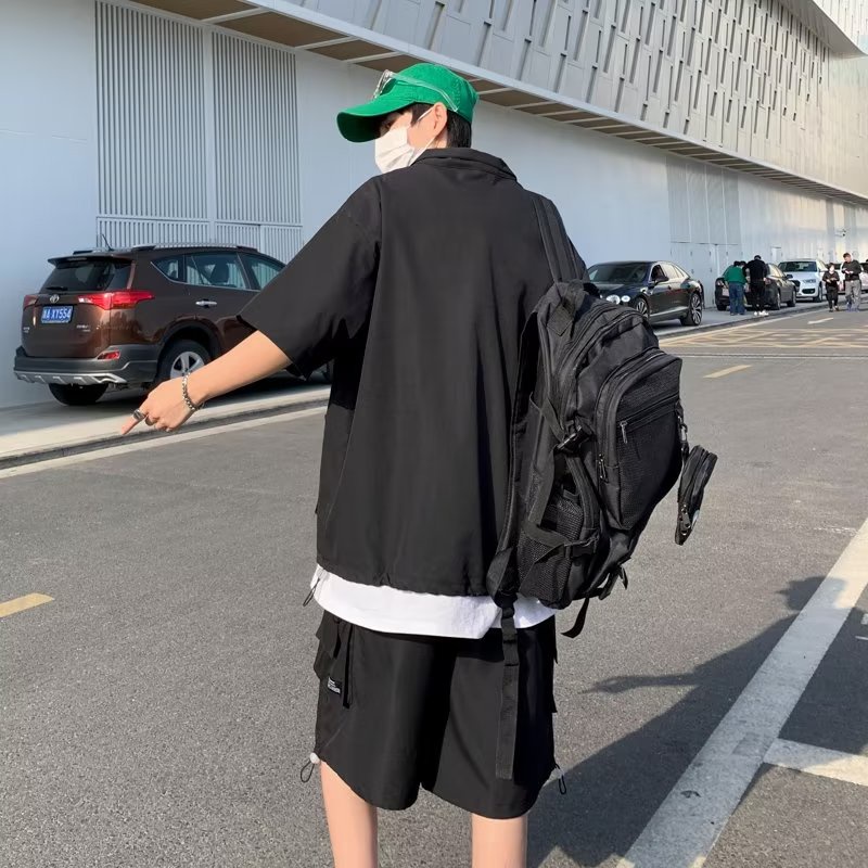 Áo Thun POLO Tay Ngắn Và Quần Lửng Đơn Giản Thời Trang Mùa Hè Dành Cho Nam