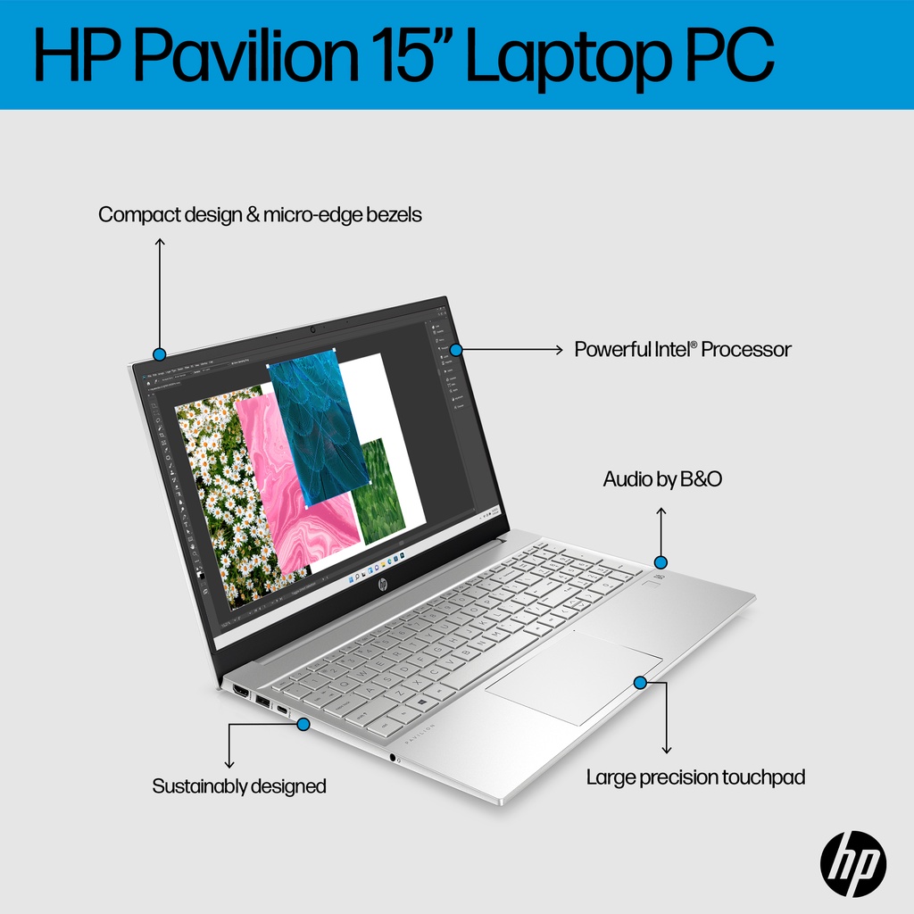 Laptop HP Pavilion 15 7C0W9PA i5-1240P | 8GB | 512GB | Iris Xe Graphics | Win 11