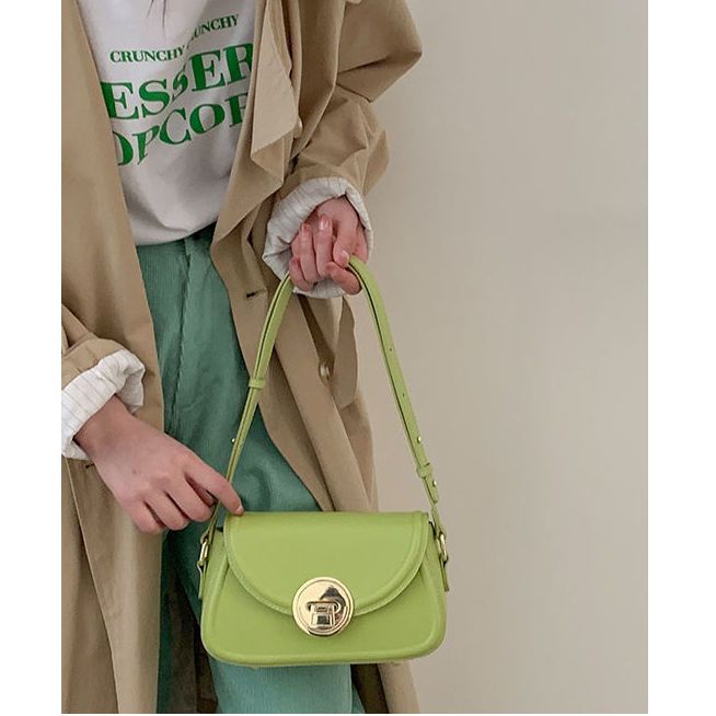 Túi xách đeo chéo đẹp túi kẹp nách màu xanh lá túi đeo vai vintage