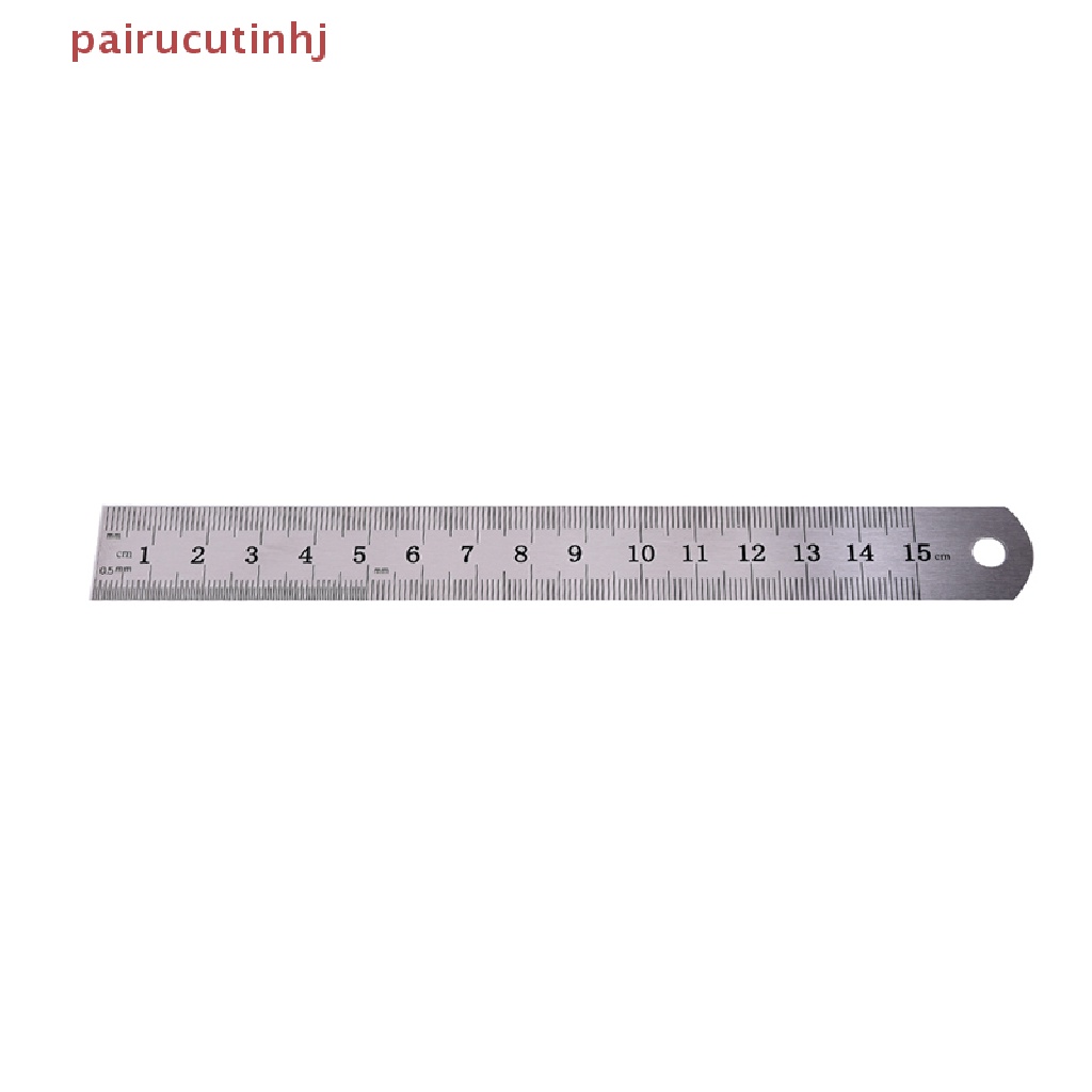 1 Cặp Thước Đo Bằng Kim Loại Hai Mặt 15cm Độ Chính Xác Cao