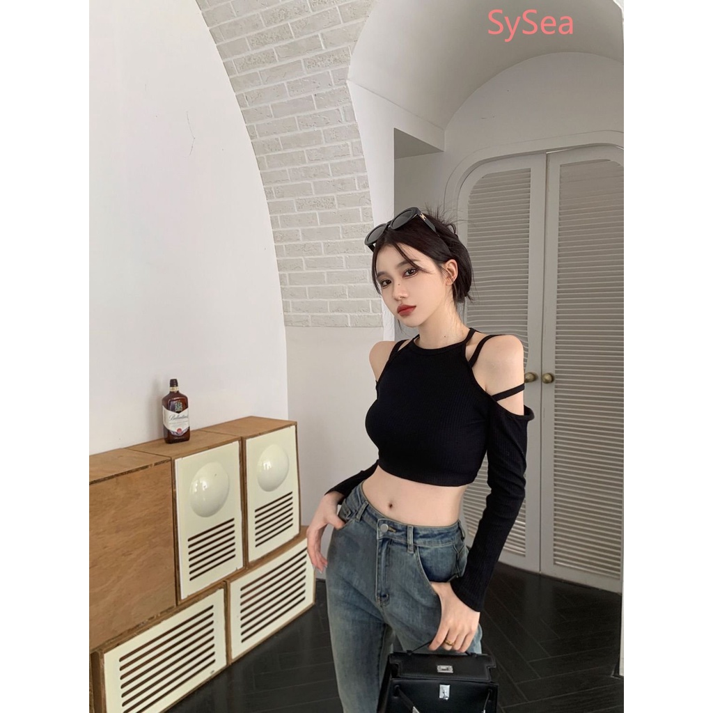 Áo Croptop Trễ Vai Dáng Ôm Thời Trang Dành Cho Nữ