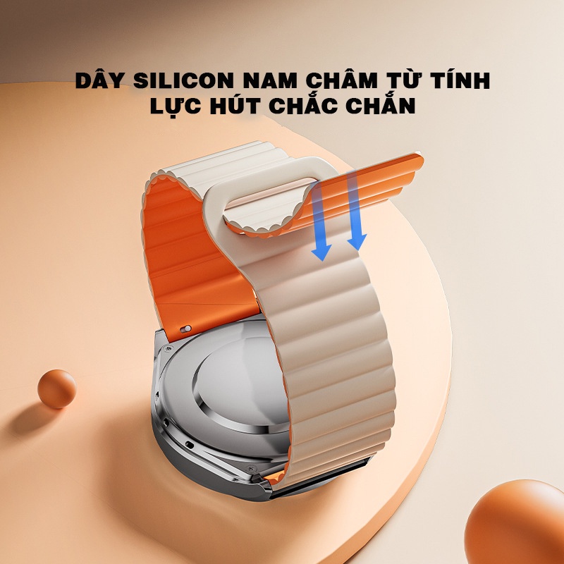 DÂY ĐEO SILICON NAM CHÂM TỪ TÍNH DÀNH CHO SMART WATCH 20MM VÀ 22MM SAMSUNG, HUAWEI, XIAOMI, OPPO....