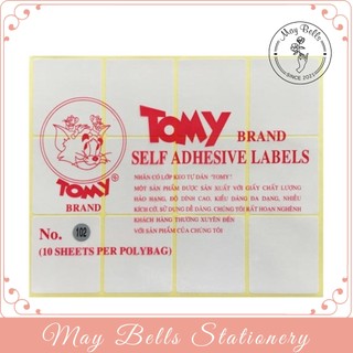 Xấp 10 Tờ Giấy Decal A5 Tomy (Mã 99-124), Decan Nhãn Dán In Tem Sản Phẩm, Tem Dán Ống Nghiệm