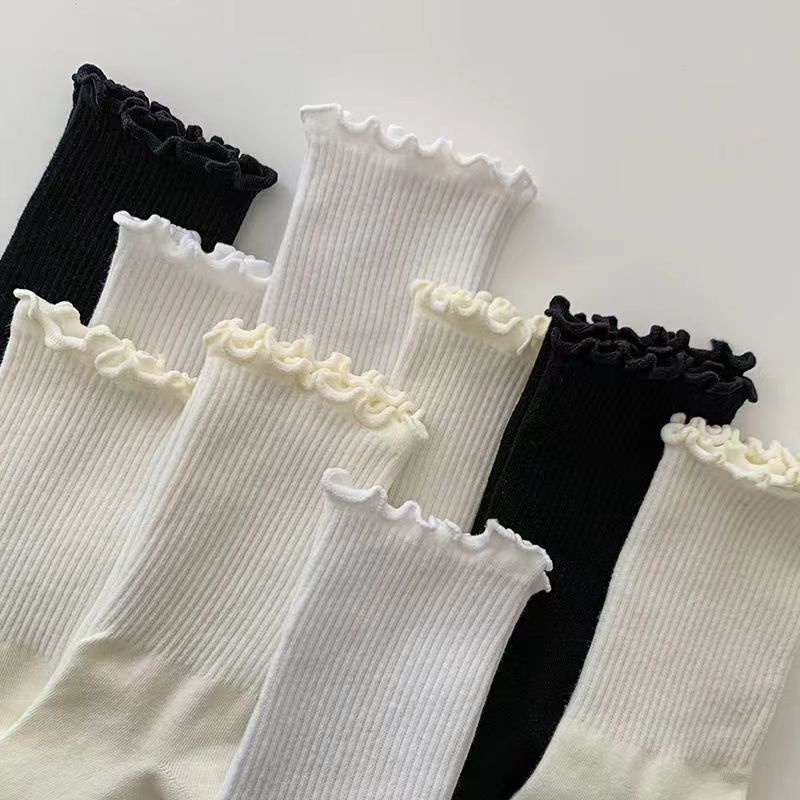 Vớ Cotton Cổ Thấp Phối Bèo Phong Cách Nhật Bản Thời Trang Mùa Hè Dễ Thương Cho Nữ HB CR1