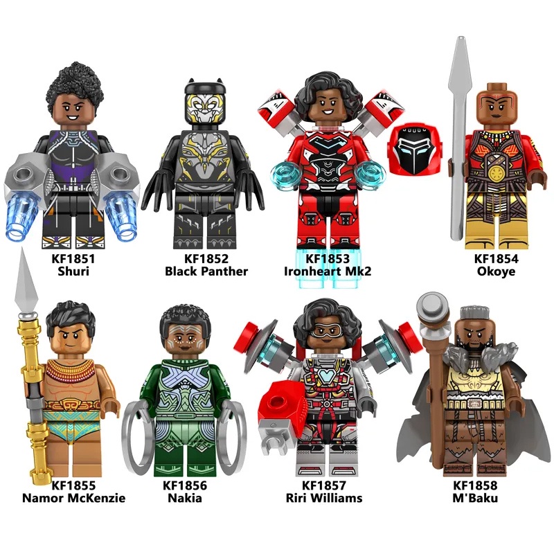 Mô Hình Đồ Chơi Siêu Anh Hùng Okoge Namor McKenzie Ironheart Panther MK2 Bằng Nhựa Màu Đen