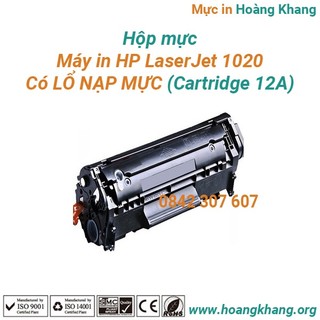 Hộp mực hp laserjet 1020 có lổ đổ mực / không lổ đổ mực hàng mới 100% nguyên hộp