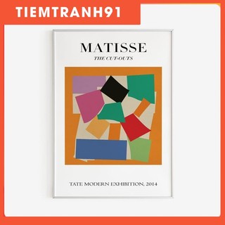 Tranh Canvas Cao Cấp | Tranh Matisse - Tate Modern Poster, Colorful, Printable Wall Art, Henri Matisse The Cut-outs