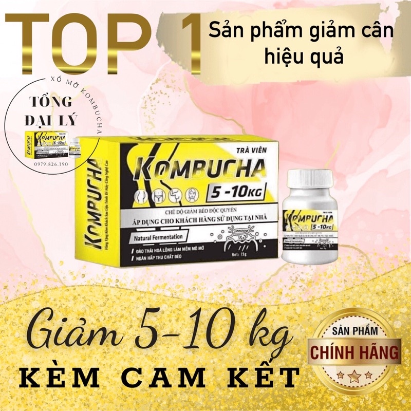 Giảm Cân Xổ Mỡ KomBuCha Kèm Thẻ Bảo Hành [ Cam Kết Chuẩn Bao Giảm ]