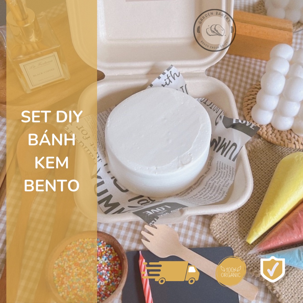 Set Tự Trang Trí Bánh Kem Bento Cake By Garden Bakery - DIY BENTO CAKE (Ship hỏa tốc nội thành Hà Nội)