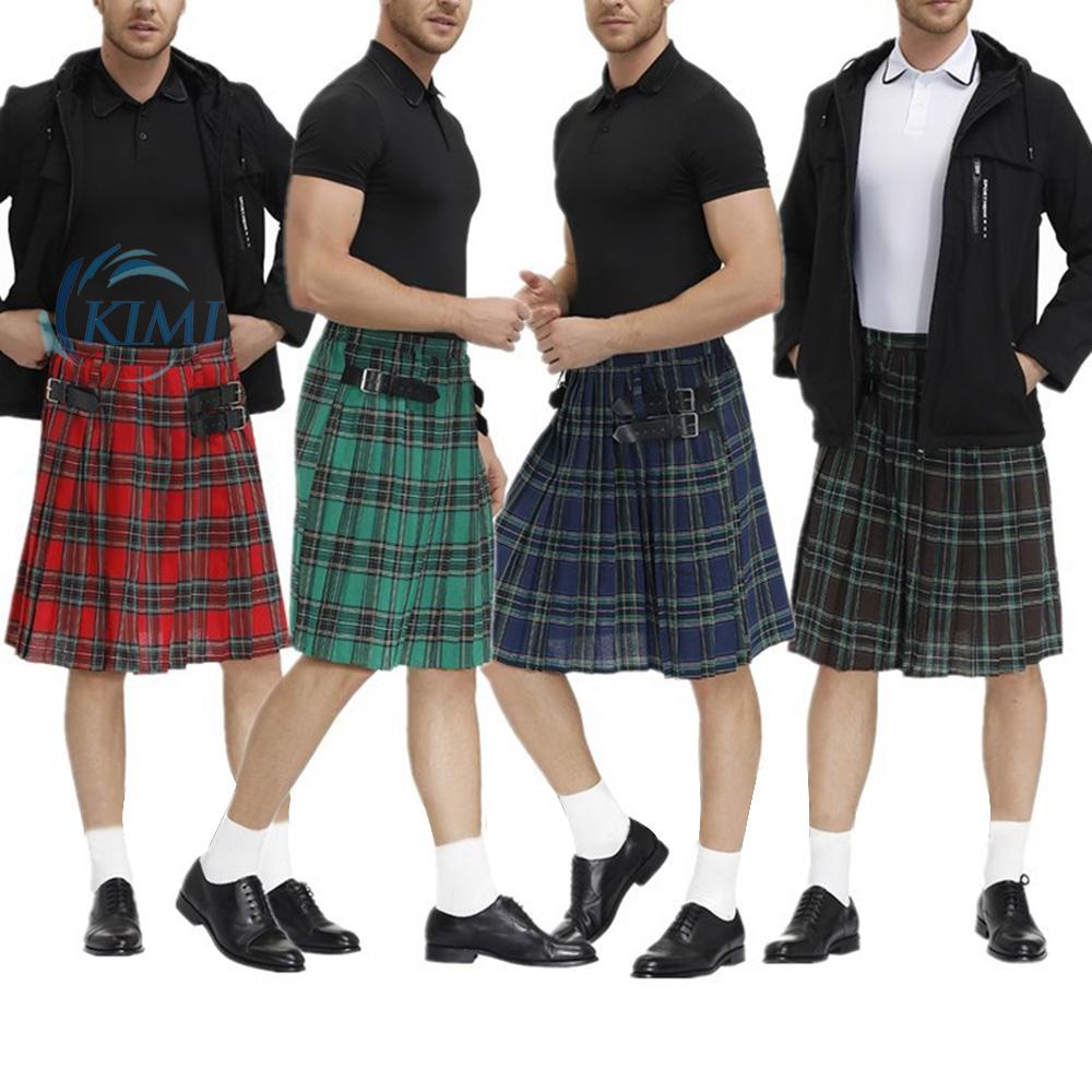 Chân Váy Xếp Li Phong Cách Scotland Kilts Highland Beer Tartan Kilt Cho Nam