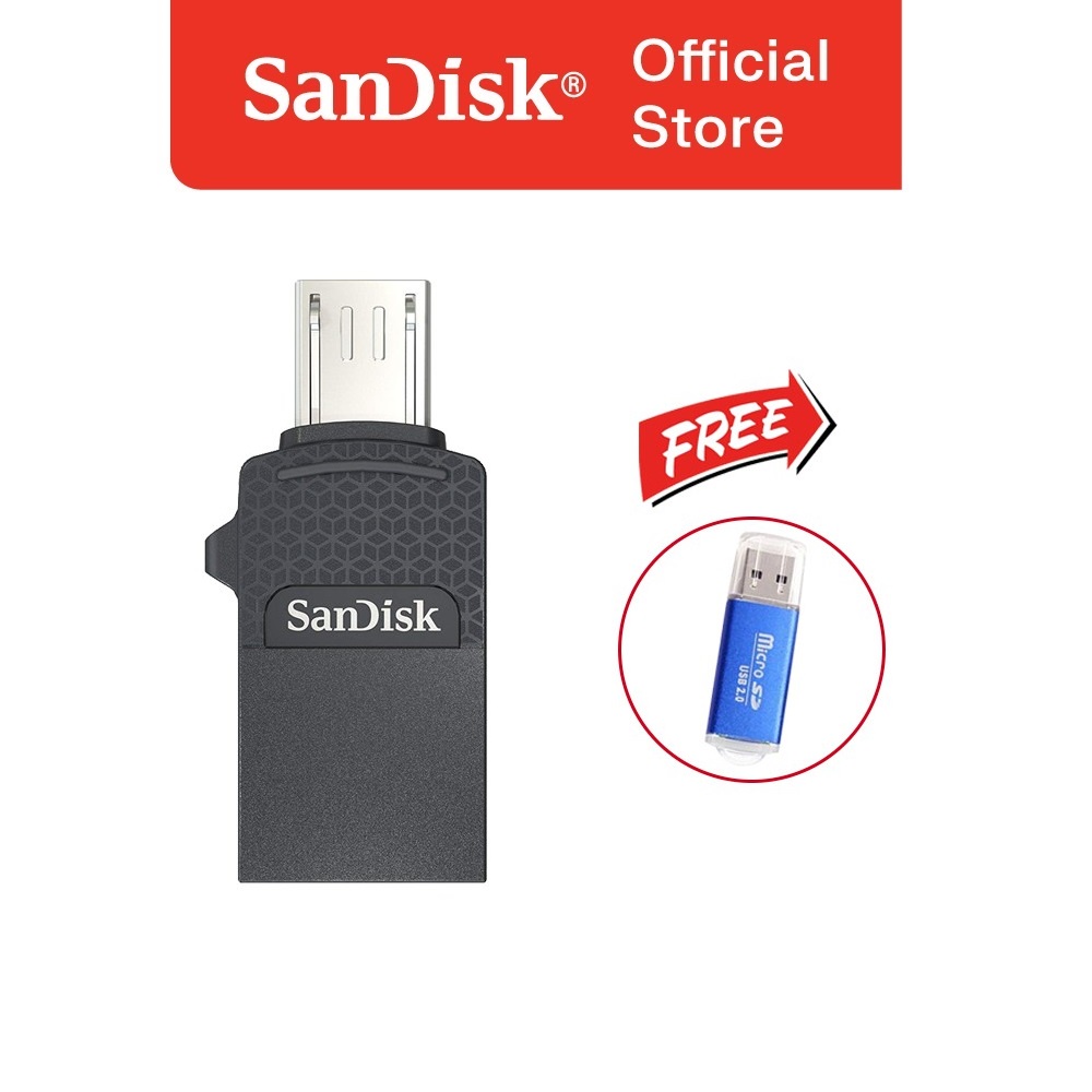 Combo USB OTG SanDisk DD1 16GB Ultra Dual Drive micro USB + Đầu đọc thẻ micro