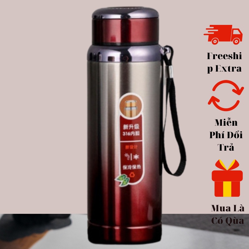 Ly giữ nhiệt cao cấp IA 800ml & 100ml bình giữ nhiệt inox 316 và 1 lưới lọc inox Gĩu nhiệt cả ngày