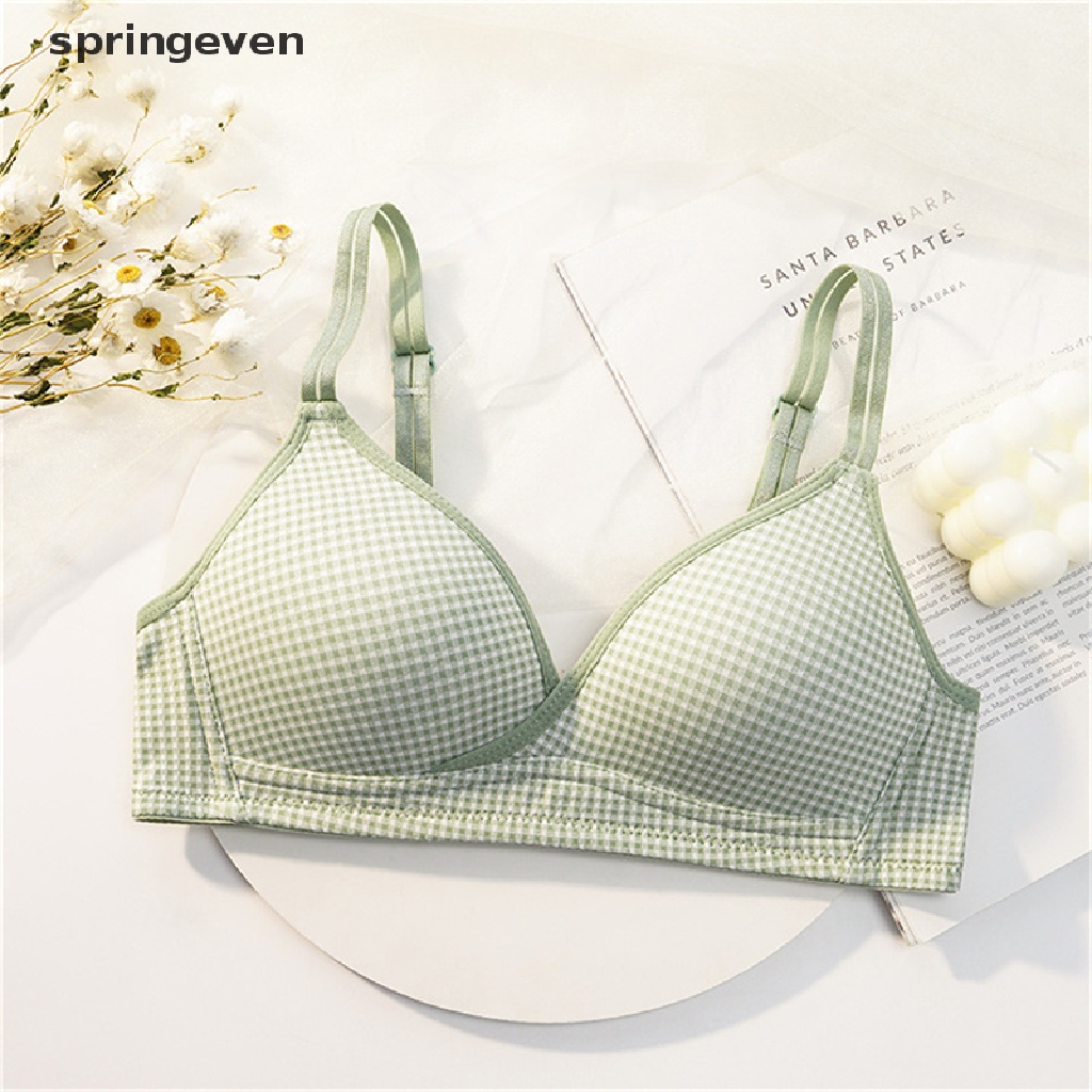 Áo Lót Nâng Ngực Không Đường May Họa Tiết Caro Thời Trang Cho Nữ