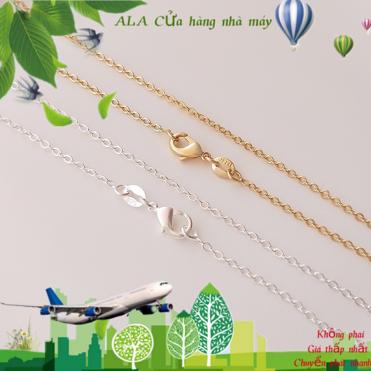 💖Trang sức DIY phụ kiện💖Màu Sắc Dây Chuyền Bạc S925 Mạ Vàng 50cm Làm Thủ Công DIY JF14K[Chuỗi/Vòng tay/Vòng cổ/Dây chuyền]