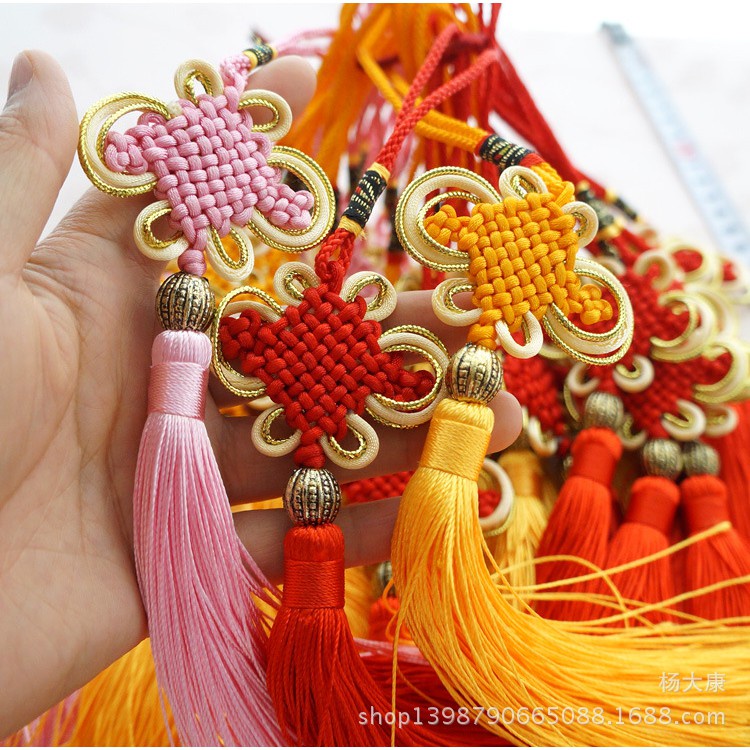 Dây Treo Tua Rua Thắt Nút Cỡ Nhỏ Phong Cách Trung Hoa Trang Trí Lễ Hội