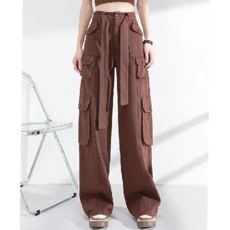 Quần jean nữ SUXI ống rộng lưng cao tôn dáng phong cách cổ điển thời trang