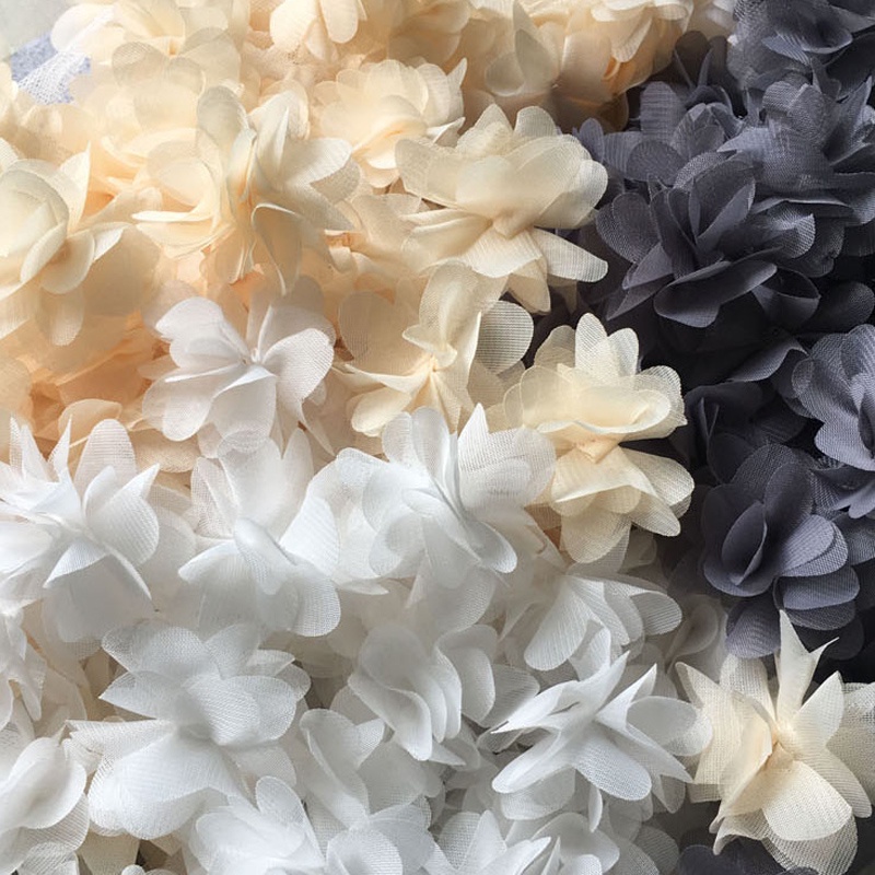 Bộ 20 Bó Hoa Vải Chiffon Rộng 5.5CM