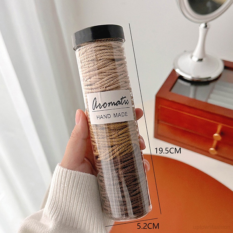 Dây Buộc Tóc Co Giãn Bằng Da Kèm Hộp Pha Lê Dễ Thương Dành Cho Nữ