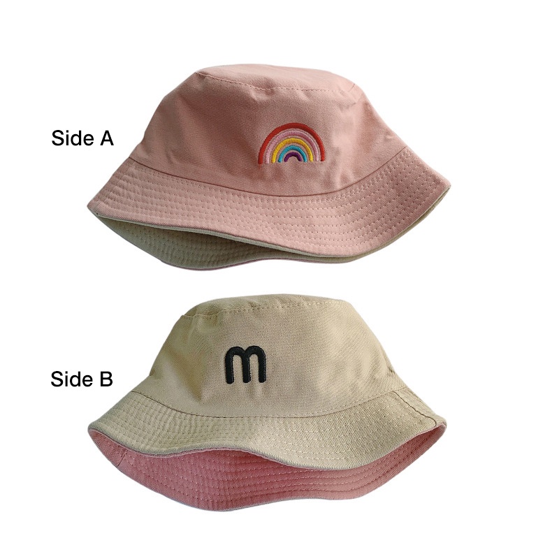 Mũ Tai Bèo Chống Nắng In Họa Tiết Cầu Vồng Đáng Yêu Dành Cho Trẻ Em