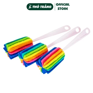 Cây cọ rửa ly cốc, bình sữa 7 màu tạo bọt tiện lợi