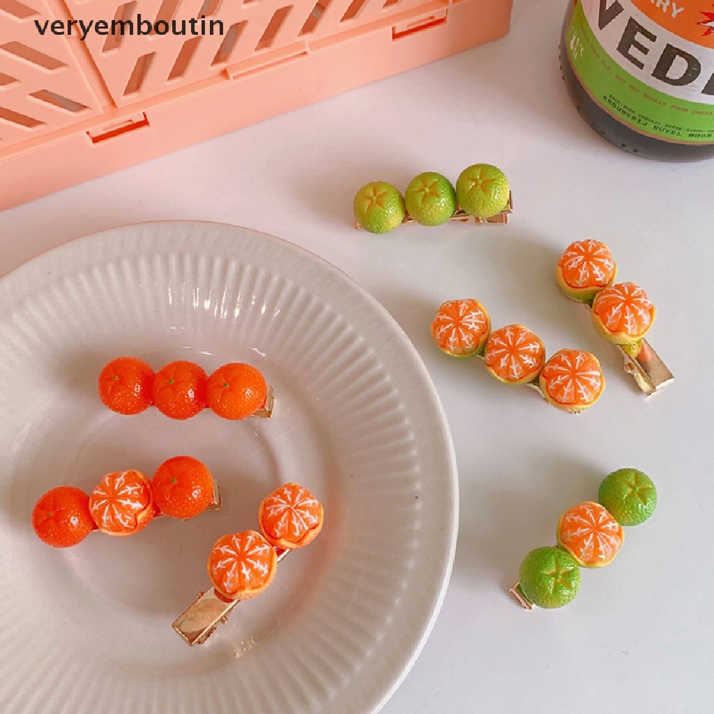 Kẹp Tóc Hình Trái Cam Ngộ Nghĩnh Cho Bé