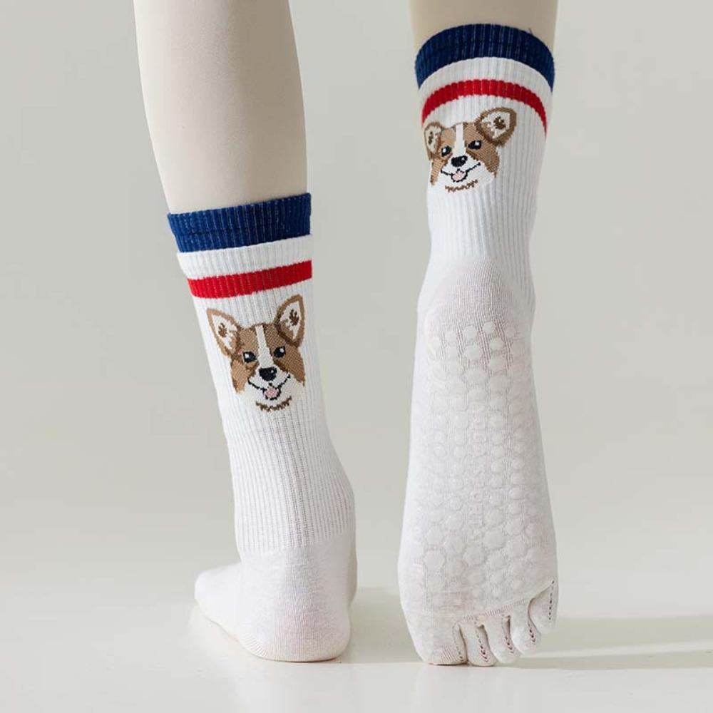 Vớ Cotton Năm Ngón Co Giãn Chống Trượt Thoải Mái Dành Cho Nữ