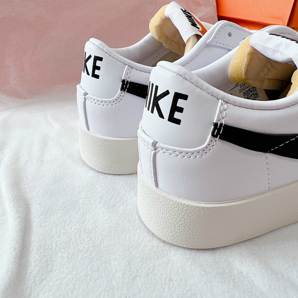 Giày thể thao_Nik,,,e Blazer Mid low Giày sneaker Nam Nữ Trắng Đen Cổ Cao Thể Thao Full Box Bill