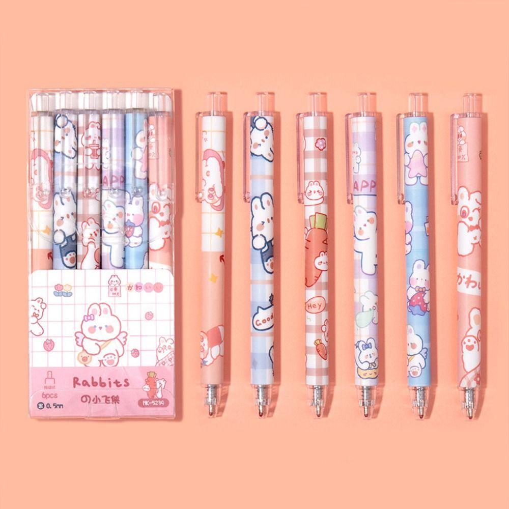 Set 6 Bút Bi Kiểu Dáng Hoạt Hình Dễ Thương