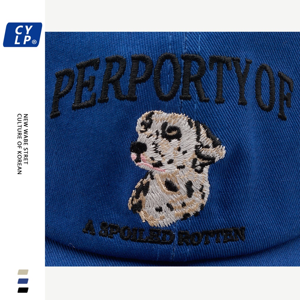 Mũ Lưỡi Trai Thêu Hình Chú Chó Dễ Thương Thời Trang Xuân Hè Cho Cặp Đôi