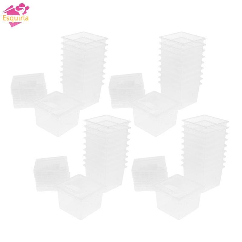 Bộ 40 Hộp Đựng Thức Ăn Trong Suốt Cho Bò Sát / Bò Sát / Thằn Lằn / Bò Sát