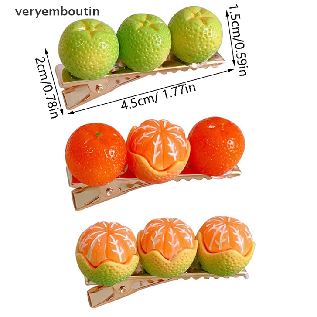 Kẹp Tóc Hình Trái Cam Ngộ Nghĩnh Cho Bé