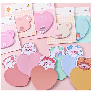 Giấy note hình trái tim 30 tờ nhiều màu sắc